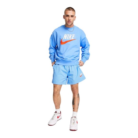 Nike Retro Trend Logo Fleece Crewneck Sweatshirt Size XXL 2XL in University Blue - Picture 2 of 13